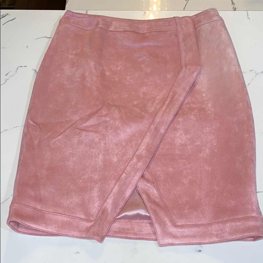 NWT Seek the label pink skirt. Suede like